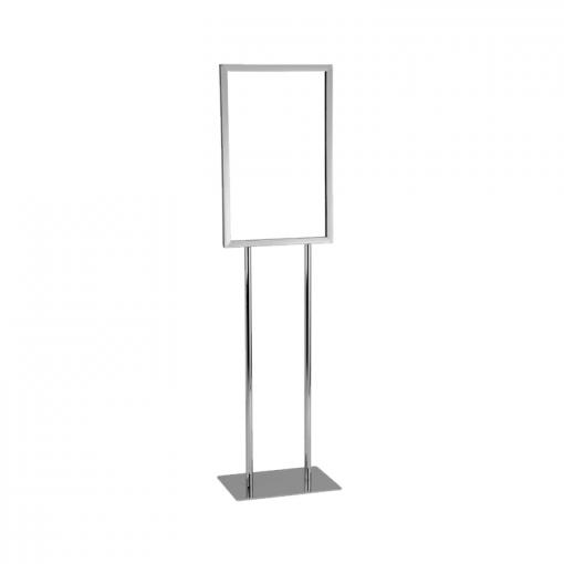 48"H Black Floor Standing Sign Holder With 2 Stems 