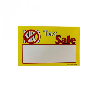 No Tax Sign Pack of 100 Piece